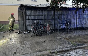 black smoke over mokot w as dumpster shed and bicycles go up in flames 21257