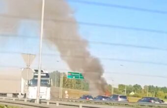 coach catches fire on s2 route near otwock county 21087