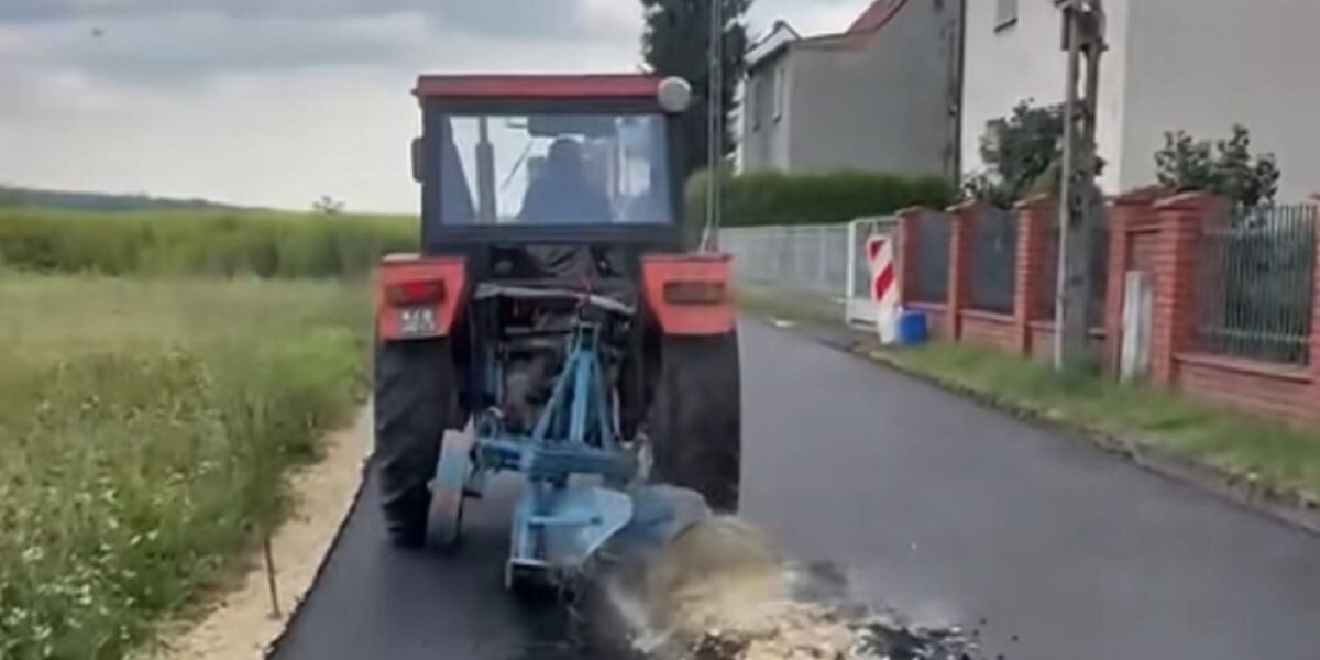 farmer arrested after plowing up freshly paved asphalt in gliwice ombudsman steps in 20318