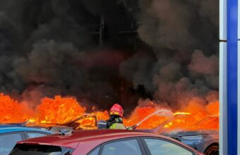 massive fire breaks out at pomeranian waste management plant as nearly 100 firefighters battle the blaze 20998