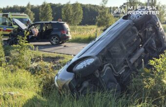 mercedes and toyota collide in czubajowizna sending one vehicle into a ditch 21081