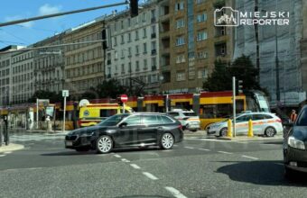 tram bounced off at plac konstytucji passenger injured and traffic blocked 20190